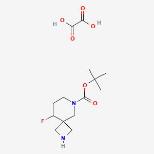 molecular formula C14H23FN2O6 B13902091 Tert-butyl 9-fluoro-2,6-diazaspiro[3.5]nonane-6-carboxylate;oxalic acid 