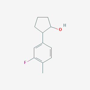 molecular formula C12H15FO B13902164 trans-2-(3-Fluoro-4-methylphenyl)cyclopentanol 