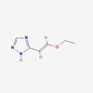 molecular formula C6H9N3O B13902184 3-[(E)-2-Ethoxyvinyl]-4H-1,2,4-triazole 