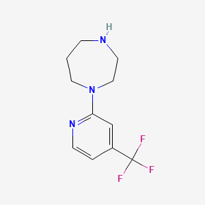 molecular formula C11H14F3N3 B1390219 1-[4-(Trifluoromethyl)pyridin-2-yl]-1,4-diazepane CAS No. 1048921-30-7