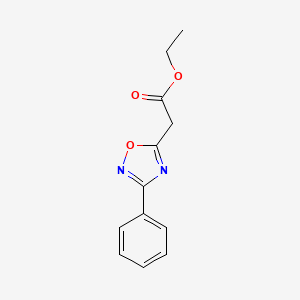 molecular formula C12H12N2O3 B13902199 Ethyl 2-(3-phenyl-1,2,4-oxadiazol-5-yl)acetate CAS No. 13715-47-4