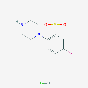 1-[4-Fluoro-2-(methylsulfonyl)phenyl]-3-methylpiperazine hydrochloride