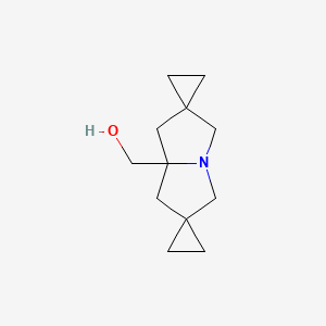 molecular formula C12H19NO B13902229 {tetrahydro-1'H-dispiro[cyclopropane-1,2'-pyrrolizine-6',1''-cyclopropan]-7'a-yl}methanol 