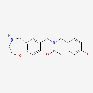 molecular formula C19H21FN2O2 B13902237 N-(4-fluorobenzyl)-N-(2,3,4,5-tetrahydro-1,4-benzoxazepin-7-ylmethyl)acetamide 