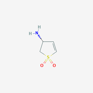 molecular formula C4H7NO2S B13902311 (R)-3-Amino-2,3-dihydrothiophene 1,1-dioxide 