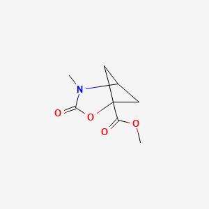molecular formula C8H11NO4 B13902315 Methyl 4-methyl-3-oxo-2-oxa-4-azabicyclo[3.1.1]heptane-1-carboxylate 