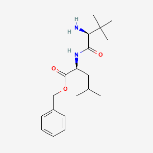 molecular formula C19H30N2O3 B13902327 benzyl (2S)-2-[[(2S)-2-amino-3,3-dimethylbutanoyl]amino]-4-methylpentanoate 