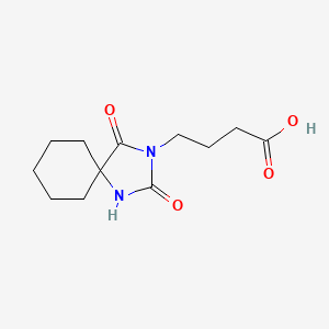 molecular formula C12H18N2O4 B13902333 4-(2,4-Dioxo-1,3-diazaspiro[4.5]dec-3-yl)butanoic acid 