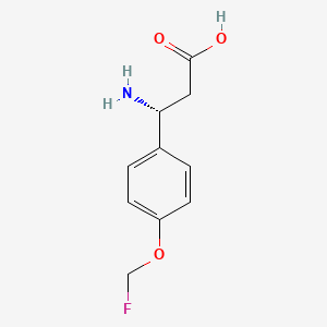 molecular formula C10H12FNO3 B13902334 (3R)-3-amino-3-[4-(fluoromethoxy)phenyl]propanoic acid 
