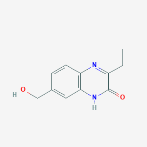 molecular formula C11H12N2O2 B13902369 3-Ethyl-7-(hydroxymethyl)quinoxalin-2(1H)-one 