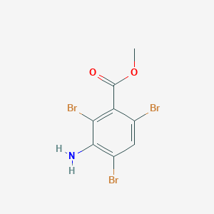 molecular formula C8H6Br3NO2 B13902382 Methyl 3-amino-2,4,6-tribromobenzoate 