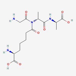 molecular formula C15H26N4O7 B13902411 H-Gly-D-N(1)Ala-D-Ala-OH.H-Apm(1)-OH 