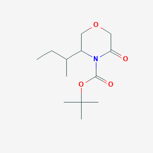 molecular formula C13H23NO4 B13902423 Tert-butyl 3-butan-2-yl-5-oxomorpholine-4-carboxylate 