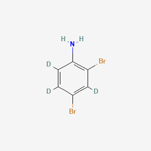 molecular formula C6H5Br2N B13902457 2,4-Dibromo-3,5,6-trideuterio-aniline 