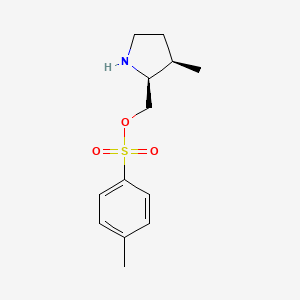 molecular formula C13H19NO3S B13902461 [(2S,3R)-3-methylpyrrolidin-2-yl]methyl 4-methylbenzenesulfonate 