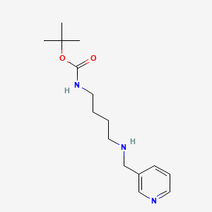 molecular formula C15H25N3O2 B13902502 tert-butyl N-[4-(3-pyridylmethylamino)butyl]carbamate 
