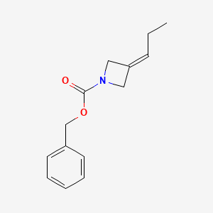 molecular formula C14H17NO2 B13902605 Benzyl 3-propylideneazetidine-1-carboxylate 