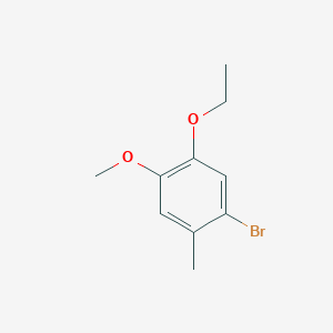 molecular formula C10H13BrO2 B13902632 1-Bromo-5-ethoxy-4-methoxy-2-methylbenzene 