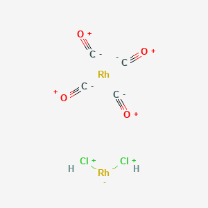 molecular formula C4H2Cl2O4Rh2+ B13902634 chlorodicarbonylrhodium(I) dimmer 