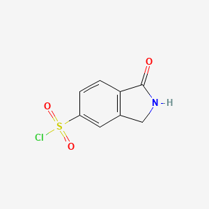 molecular formula C8H6ClNO3S B13902695 2,3-Dihydro-1-oxo-1H-isoindole-5-sulfonyl chloride CAS No. 1784373-94-9
