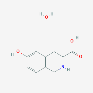 molecular formula C10H13NO4 B139027 6-Hydroxy-1,2,3,4-tetrahydro-3-isoquinolinecarboxylic acid hydrate CAS No. 134388-87-7
