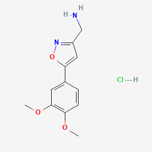 {[5-(3,4-Dimethoxyphenyl)isoxazol-3-YL]-methyl}amine hydrochloride