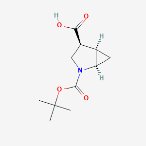 molecular formula C11H17NO4 B13902723 (1R,4S,5R)-2-Tert-butoxycarbonyl-2-azabicyclo[3.1.0]hexane-4-carboxylic acid 