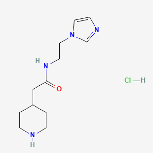 N-(2-Imidazol-1-yl-ethyl)-2-piperidin-4-yl-acetamide hydrochloride