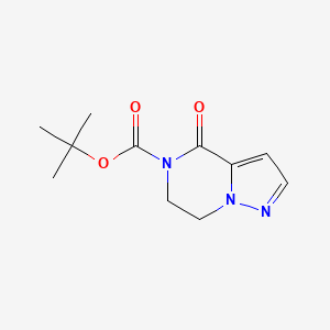 molecular formula C11H15N3O3 B13902852 Tert-butyl 4-oxo-6,7-dihydropyrazolo[1,5-a]pyrazine-5-carboxylate 