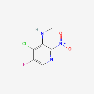 molecular formula C6H5ClFN3O2 B13902868 4-Chloro-5-fluoro-N-methyl-2-nitro-pyridin-3-amine 