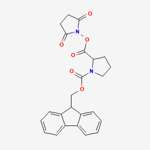 molecular formula C24H22N2O6 B13902886 N-Fmoc-L-proline Succinimido Ester 