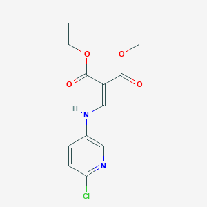 molecular formula C13H15ClN2O4 B13902907 Diethyl 2-[[(6-chloro-3-pyridyl)amino]methylene]propanedioate 