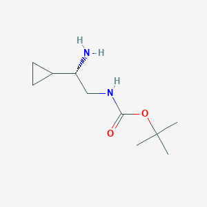 molecular formula C10H20N2O2 B13902923 tert-butyl N-[(2S)-2-amino-2-cyclopropyl-ethyl]carbamate 