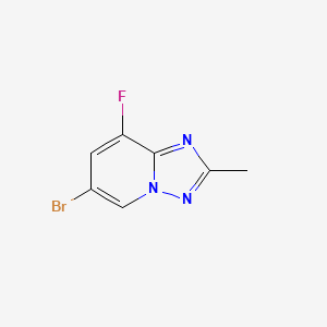 molecular formula C7H5BrFN3 B13902941 6-Bromo-8-fluoro-2-methyl-[1,2,4]triazolo[1,5-a]pyridine 