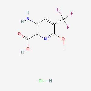 molecular formula C8H8ClF3N2O3 B13902954 3-Amino-6-methoxy-5-(trifluoromethyl)picolinic acid hydrochloride 