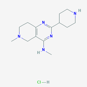 Methyl-(6-methyl-2-piperidin-4-yl-5,6,7,8-tetra-hydro-pyrido[4,3-d]pyrimidin-4-yl)-amine hydrochloride