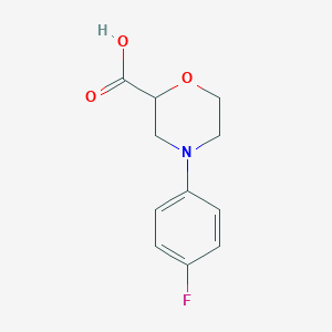 molecular formula C11H12FNO3 B1390297 4-(4-Fluorophenyl)morpholine-2-carboxylic acid CAS No. 1171917-22-8