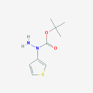 molecular formula C9H14N2O2S B13902985 N-Thiophen-3-yl-hydrazinecarboxylic acid tert-butyl ester 