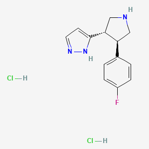 3-[(3S,4R)-4-(4-Fluoro-phenyl)-pyrrolidin-3-YL]-1H-pyrazole dihydrochloride
