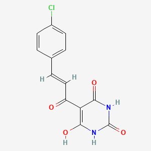 molecular formula C13H9ClN2O4 B13903042 5-[(2E)-3-(4-Chlorophenyl)prop-2-enoyl]-6-hydroxy-1,2,3,4-tetrahydropyrimidine-2,4-dione 