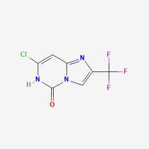 molecular formula C7H3ClF3N3O B13903046 7-Chloro-2-trifluoromethyl-imidazo[1,2-C]pyrimidin-5-OL 