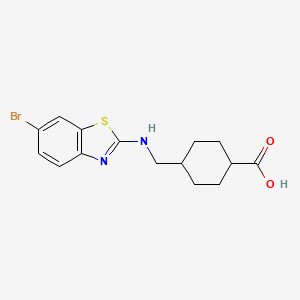 molecular formula C15H17BrN2O2S B13903054 trans-4-[[(6-Bromo-1,3-benzothiazol-2-yl)amino]methyl]cyclohexanecarboxylic acid 