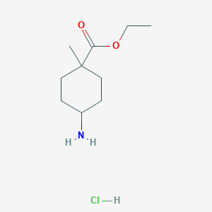 molecular formula C10H20ClNO2 B13903102 Ethyl cis-4-amino-1-methyl-cyclohexanecarboxylate;hydrochloride 