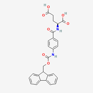 molecular formula C27H24N2O7 B1390311 Fmoc-[N-alpha-(4-aminobenzoyl)]-L-glutamic acid CAS No. 1562435-65-7