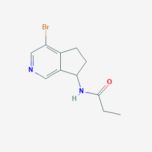 molecular formula C11H13BrN2O B13903113 N-(4-Bromo-6,7-dihydro-5H-cyclopenta[c]pyridin-7-yl)propionamide CAS No. 1428651-88-0
