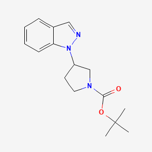 molecular formula C16H21N3O2 B13903120 Tert-butyl 3-indazol-1-ylpyrrolidine-1-carboxylate 