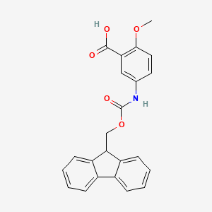 molecular formula C23H19NO5 B1390313 Fmoc-5-amino-2-methoxybenzoic acid CAS No. 165073-03-0