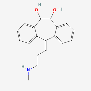 molecular formula C19H21NO2 B13903167 2-[3-(Methylamino)propylidene]tricyclo[9.4.0.03,8]pentadeca-1(15),3,5,7,11,13-hexaene-9,10-diol 