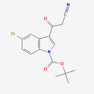 molecular formula C16H15BrN2O3 B1390317 tert-butyl 5-bromo-3-(2-cyanoacetyl)indole-1-carboxylate CAS No. 1171917-36-4