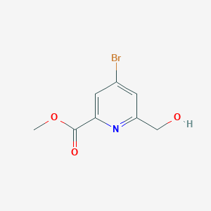 molecular formula C8H8BrNO3 B13903214 Methyl 4-bromo-6-(hydroxymethyl)picolinate 